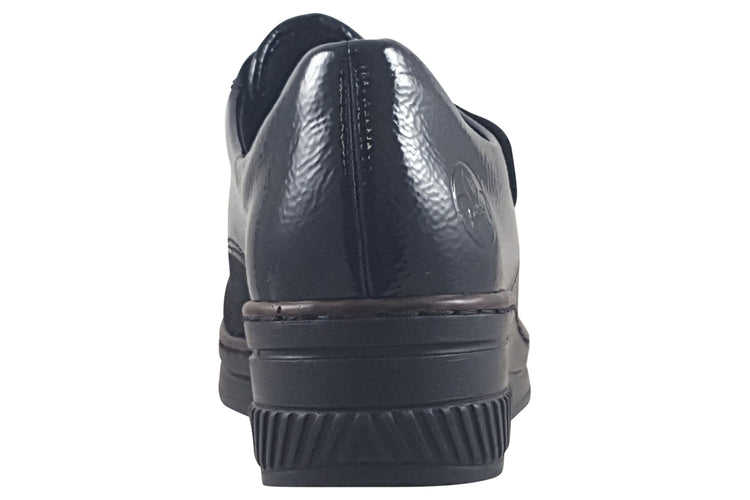 Rieker Ariel-2 487C0-00 Black Pat Womens Shoes
