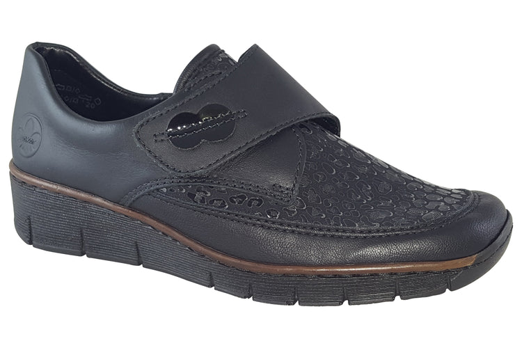 Rieker Ariel 537C0 Black Womens Shoes