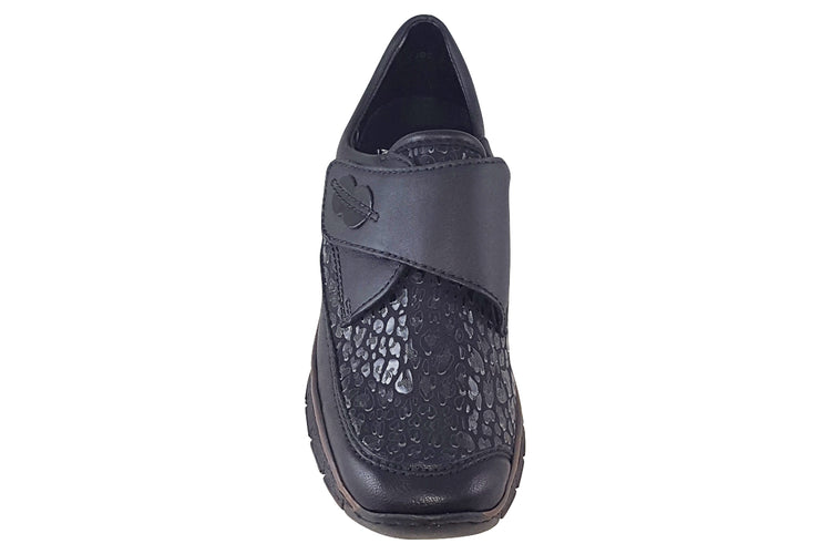 Rieker Ariel 537C0 Black Womens Shoes