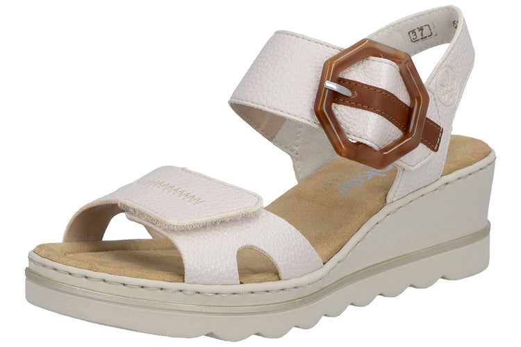 Rieker Bella 67476-91 Pearl/Multi Womens Sandals