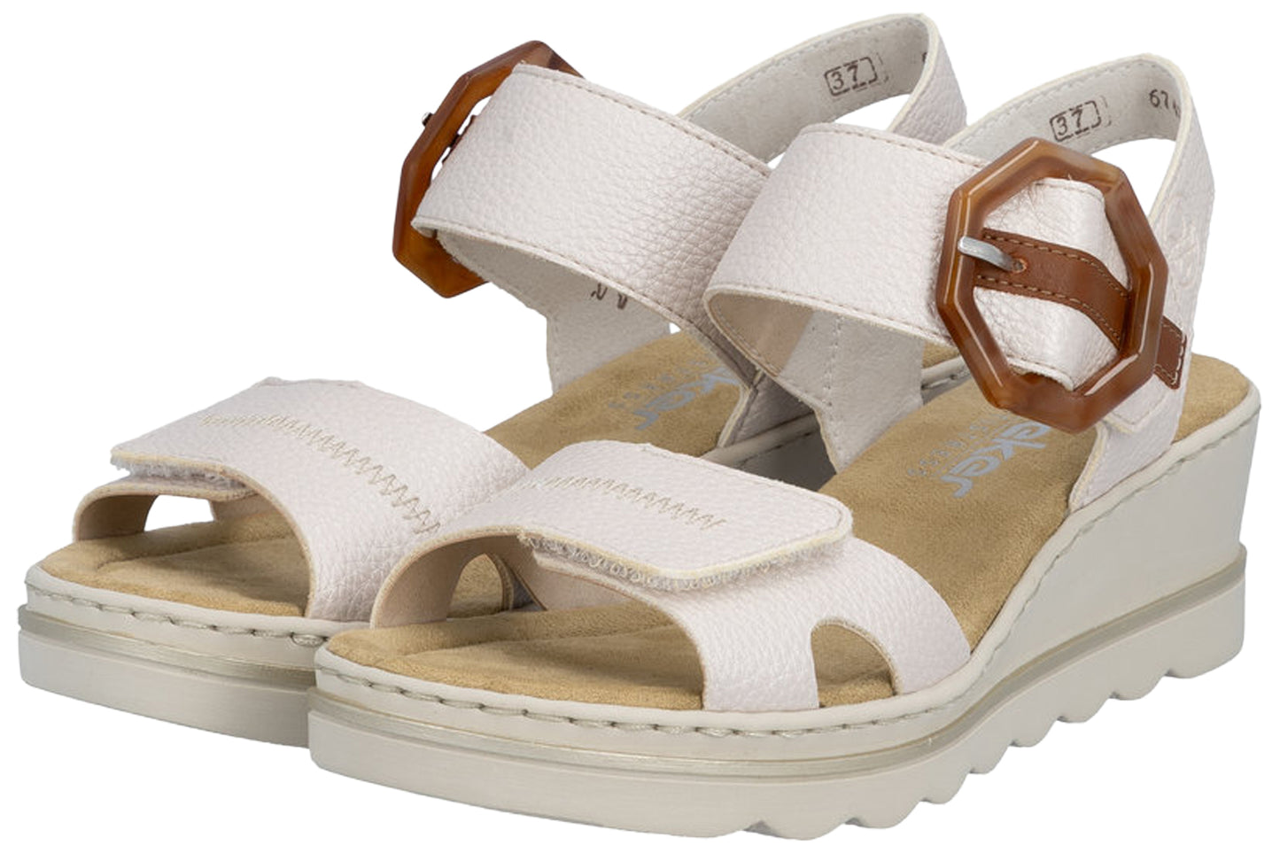 Rieker Bella 67476-91 Pearl/Multi Womens Sandals