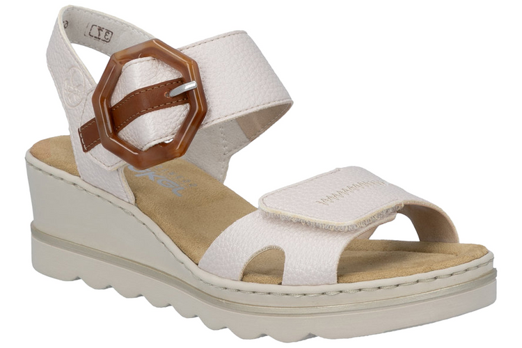 Rieker Bella 67476-91 Pearl/Multi Womens Sandals