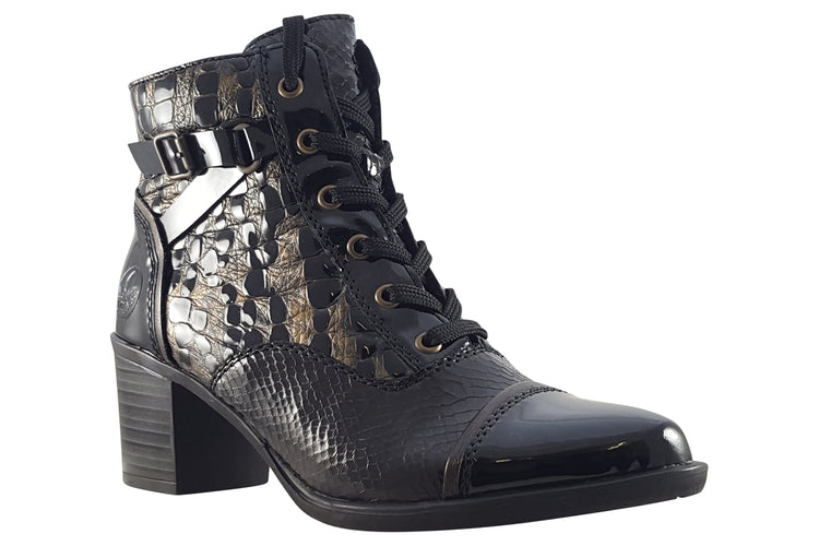 Rieker Caitlin Y2032 Black Multi Womens Boots