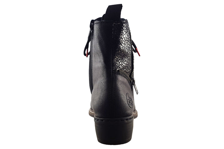 Rieker Camila Y0800 Black Womens Boots