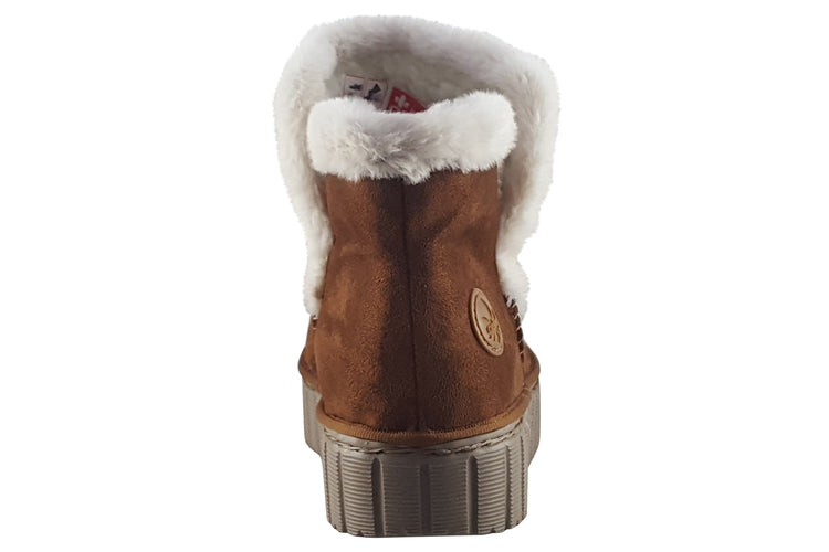 Rieker Chuck Bootee Y8851 Chestnut Womens Slippers
