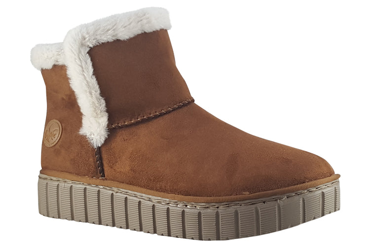 Rieker Chuck Bootee Y8851 Chestnut Womens Slippers
