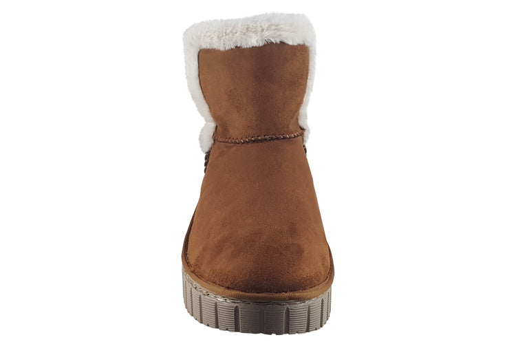 Rieker Chuck Bootee Y8851 Chestnut Womens Slippers
