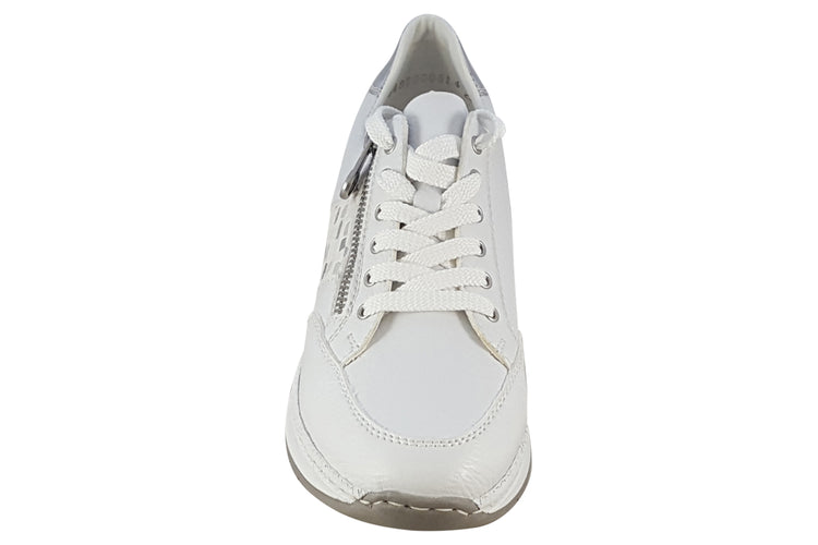 Rieker Cory-May N4322 White Womens Fashion Trainers