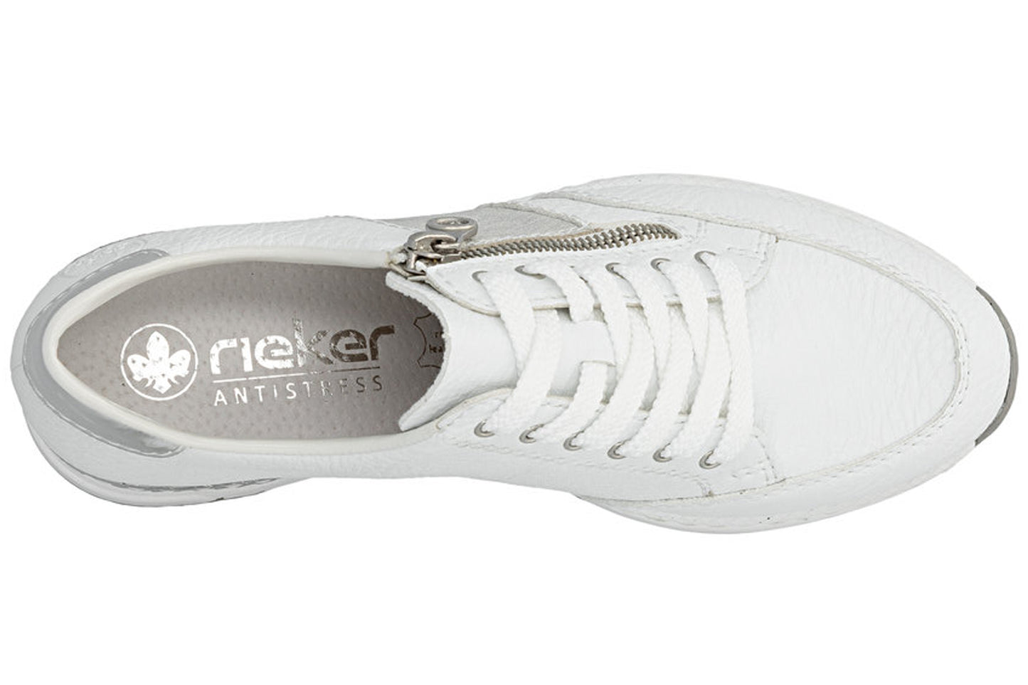 Rieker Cory-May N4322 White Womens Fashion Trainers