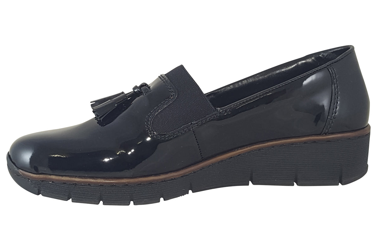 rieker cyrus black womens shoes left