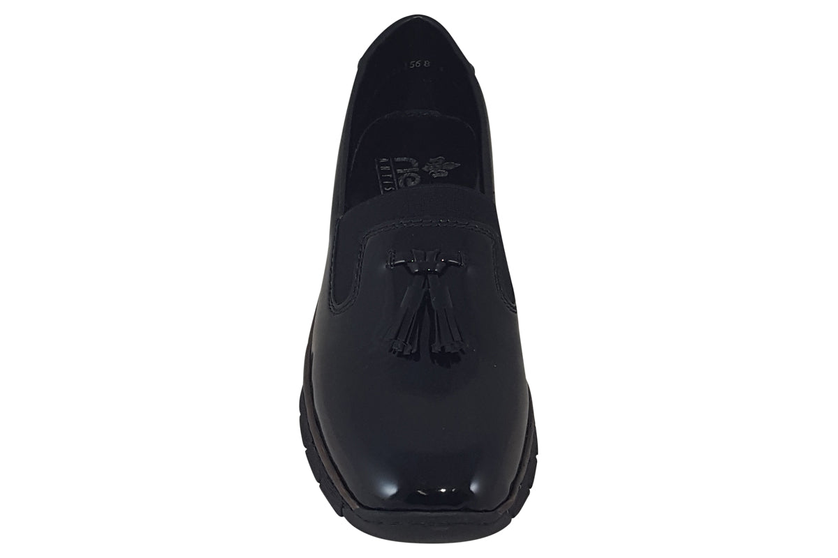 rieker cyrus black womens shoes top