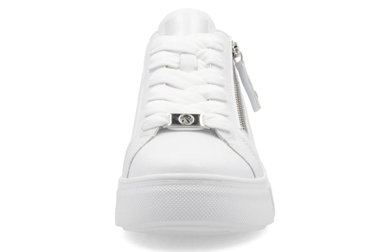 Rieker Dally W2605-80 White Womens Fashion Trainers