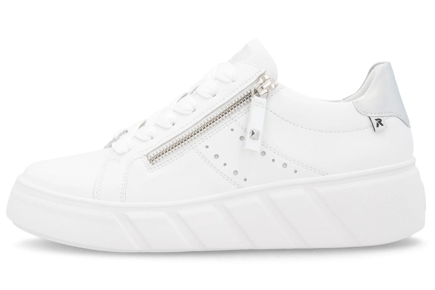 Rieker Dally W2605-80 White Womens Fashion Trainers