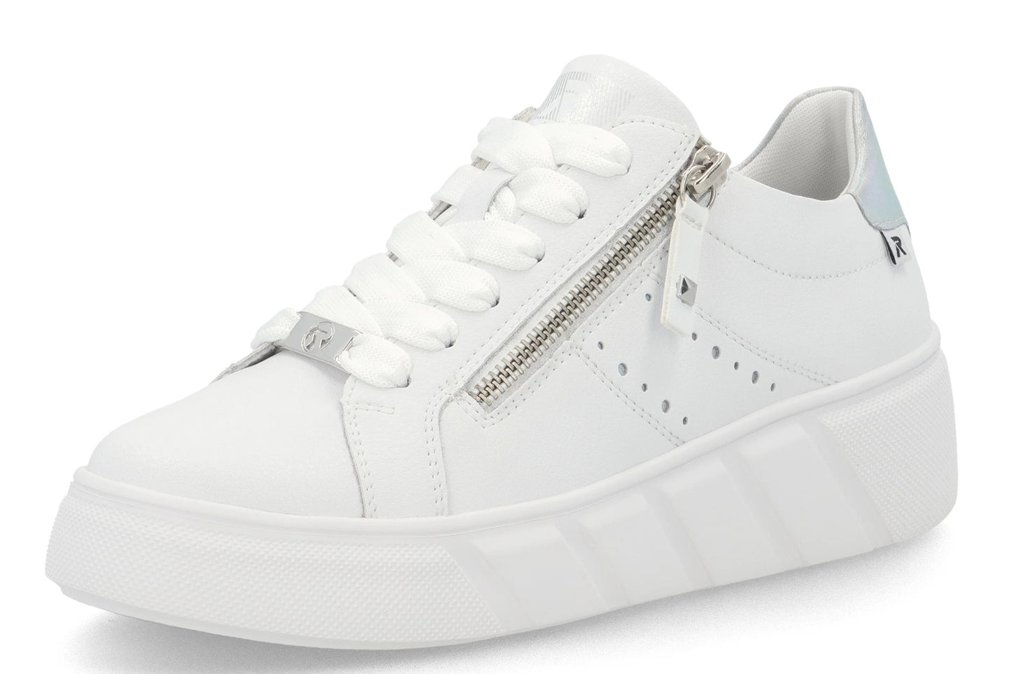 Rieker Dally W2605-80 White Womens Fashion Trainers