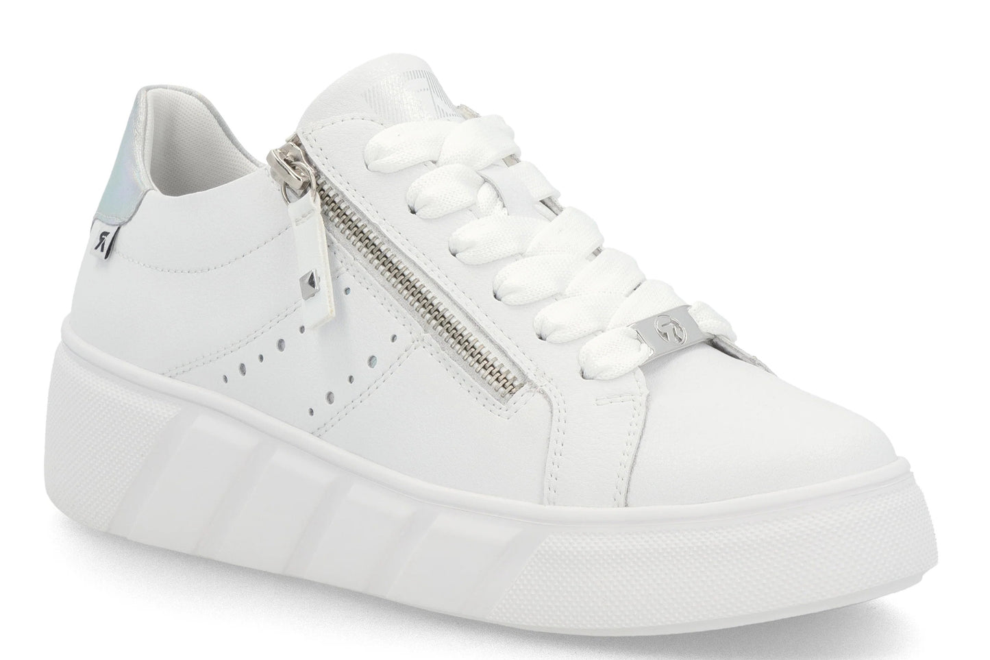 Rieker Dally W2605-80 White Womens Fashion Trainers