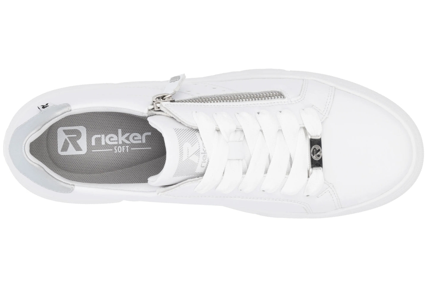 Rieker Dally W2605-80 White Womens Fashion Trainers