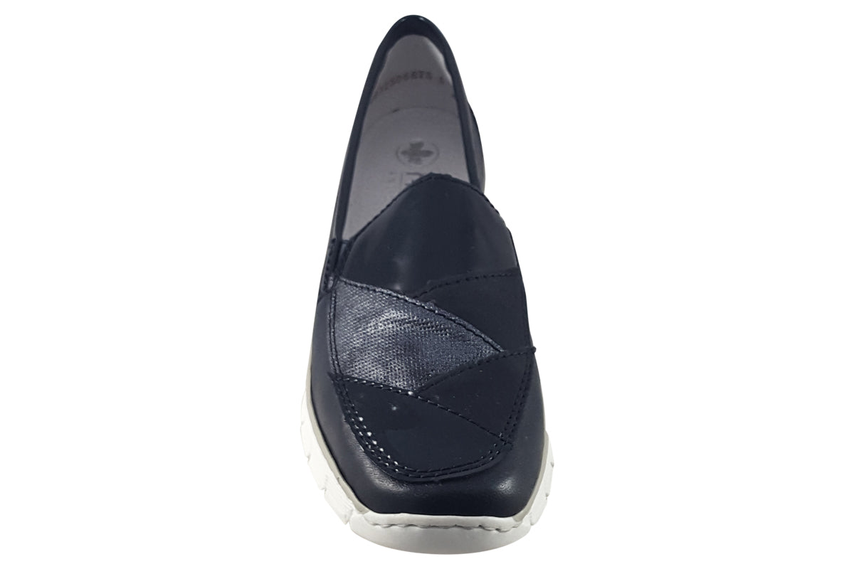 rieker fidelma 53785 navy womens shoes top