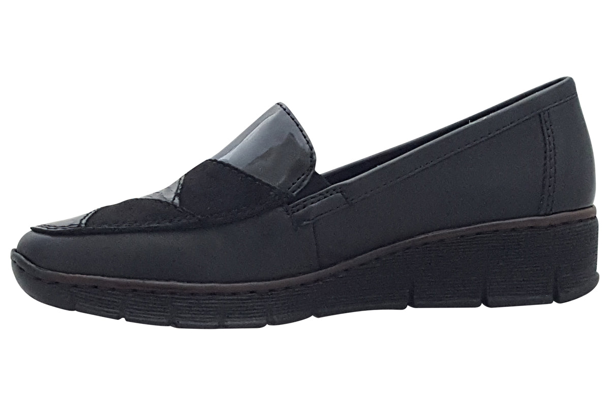 rieker-fidelma-black-womens-shoes-left