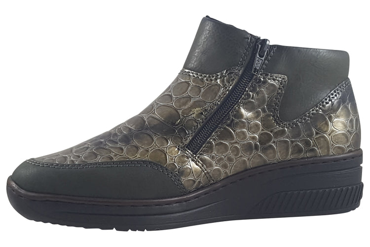 Rieker Gummy 48754-54 Forest Womens Boots
