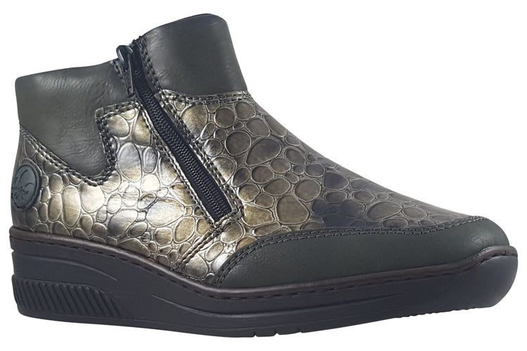 Rieker Gummy 48754-54 Forest Womens Boots