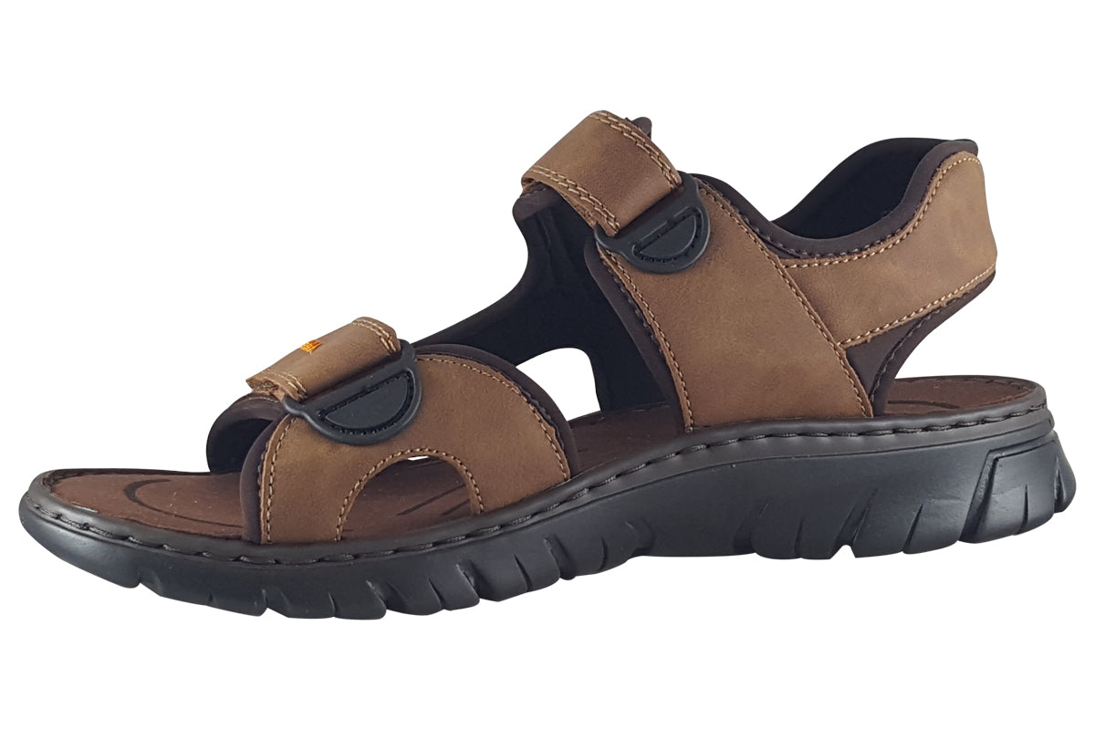 rieker hemp 26761 brown mens sandals left