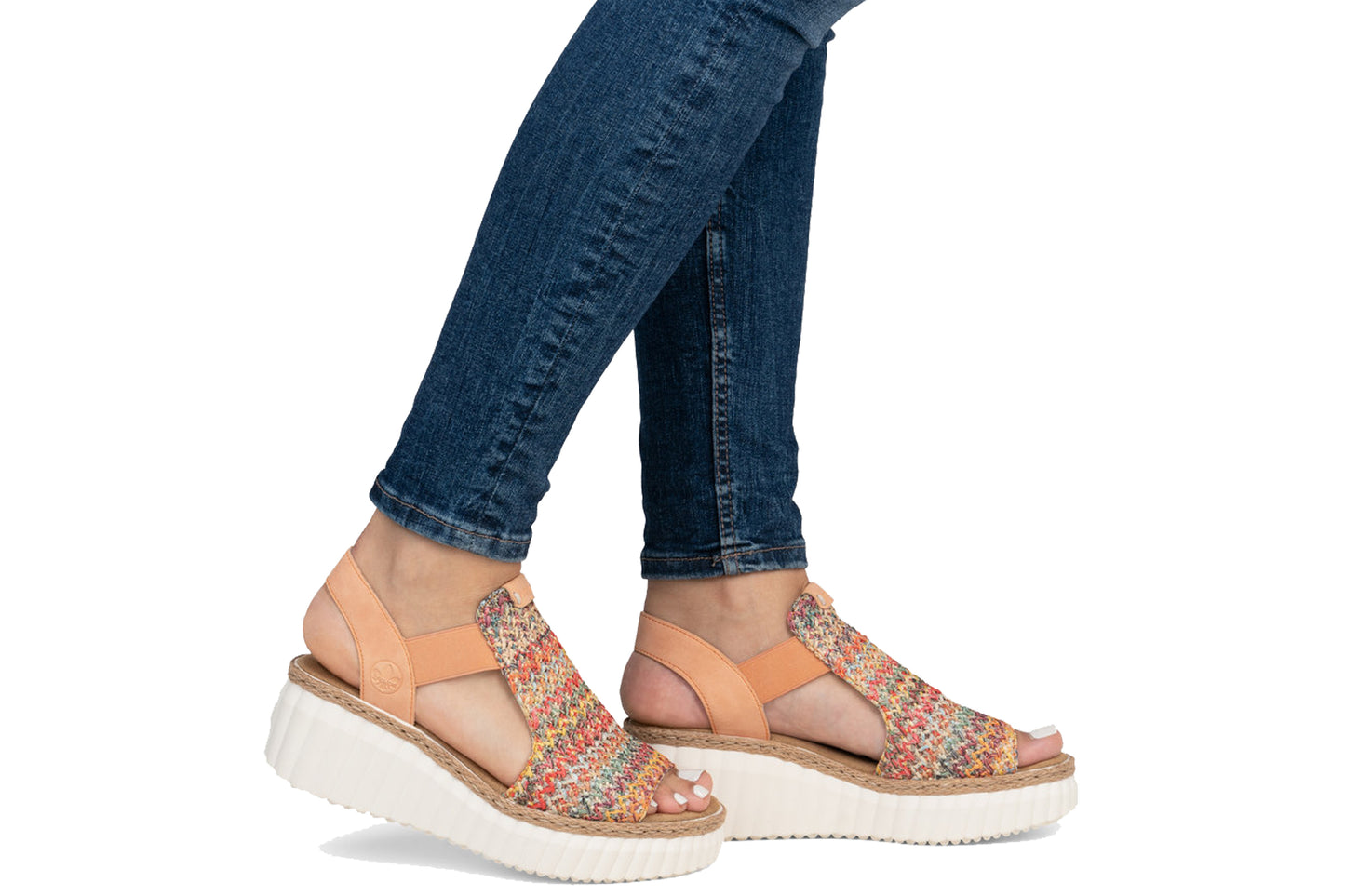 rieker humming bird 69172 apricot womens sandals lifestyle