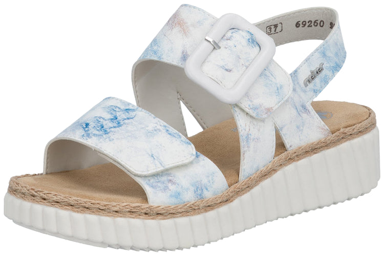 Rieker Irene 69260-90 Blue/Multi Womens Sandals