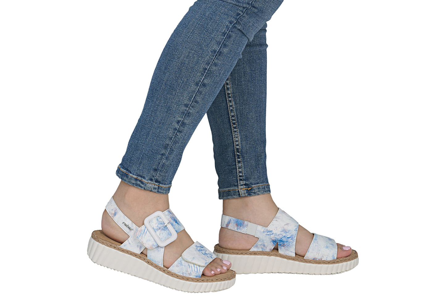 Rieker Irene 69260-90 Blue/Multi Womens Sandals
