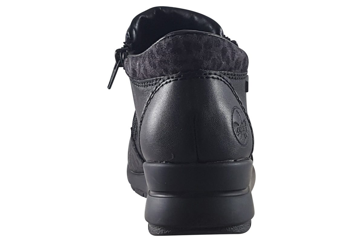 rieker joan l4881 black womens boots back