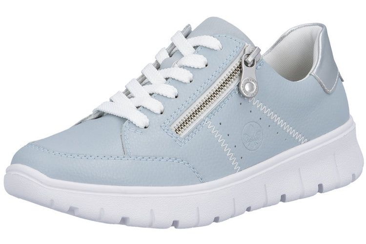 Rieker Julie N1313-12 Blue/Silver Womens Fashion Trainers