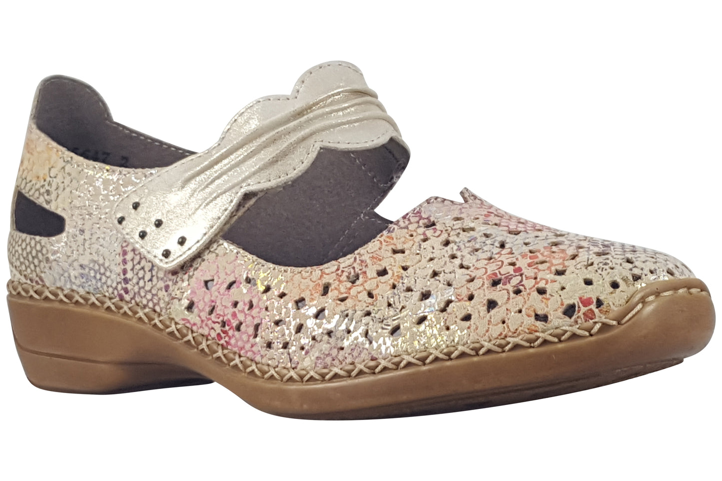 rieker katie anne beige multi womens shoes right