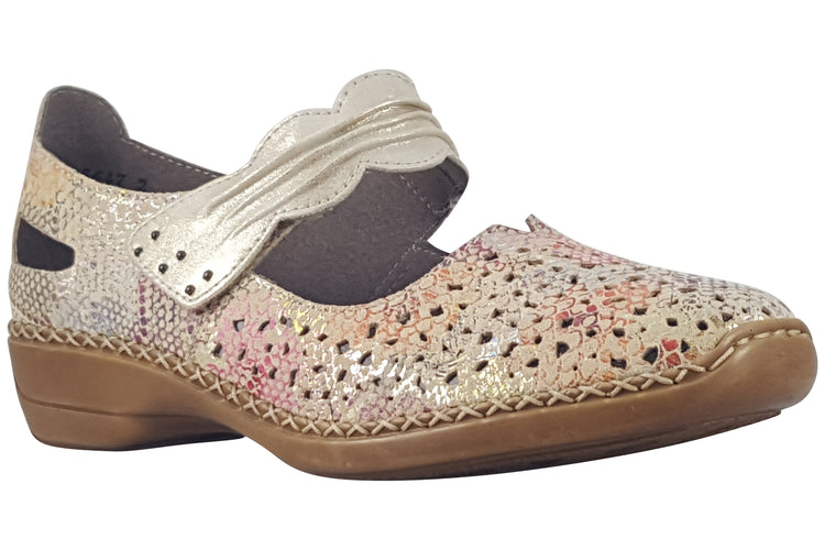 Rieker Katie-Anne 41399-92 Beige Multi Womens Shoes
