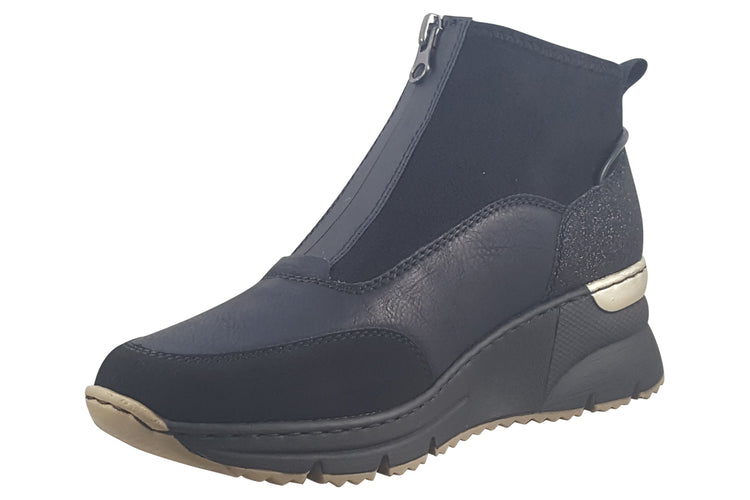 Rieker Madette N6361-00 Black Womens Boots