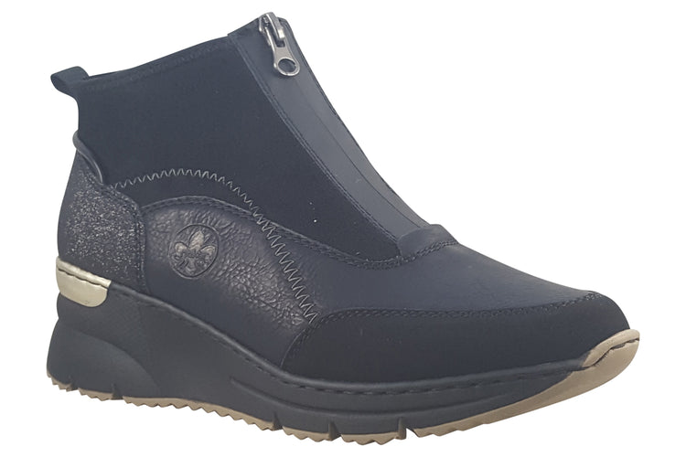 Rieker Madette N6361-00 Black Womens Boots