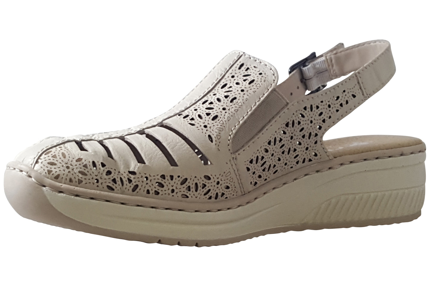 Rieker Madge 48763-60 Cream Womens Shoes