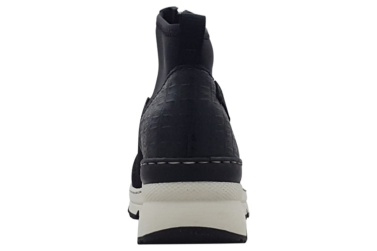 Rieker Mandy N6352 Black Womens Boots