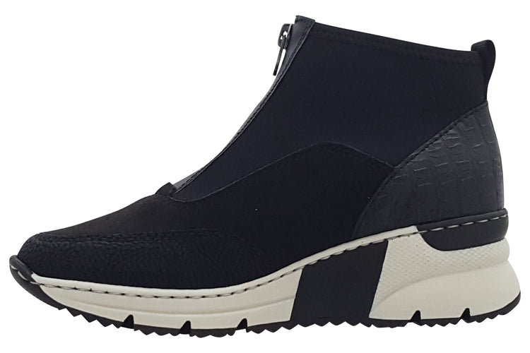Rieker Mandy N6352 Black Womens Boots
