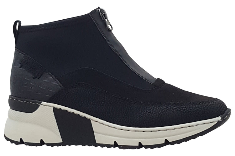 Rieker Mandy N6352 Black Womens Boots