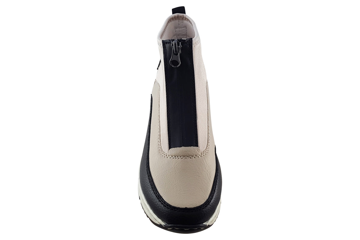 rieker mandy n6352 cream womens boots top