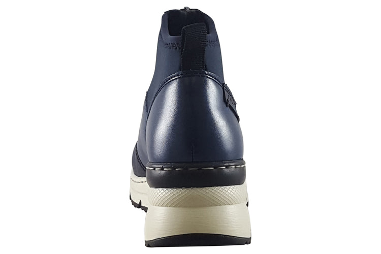 Rieker Mandy N6352 Navy Womens Boots