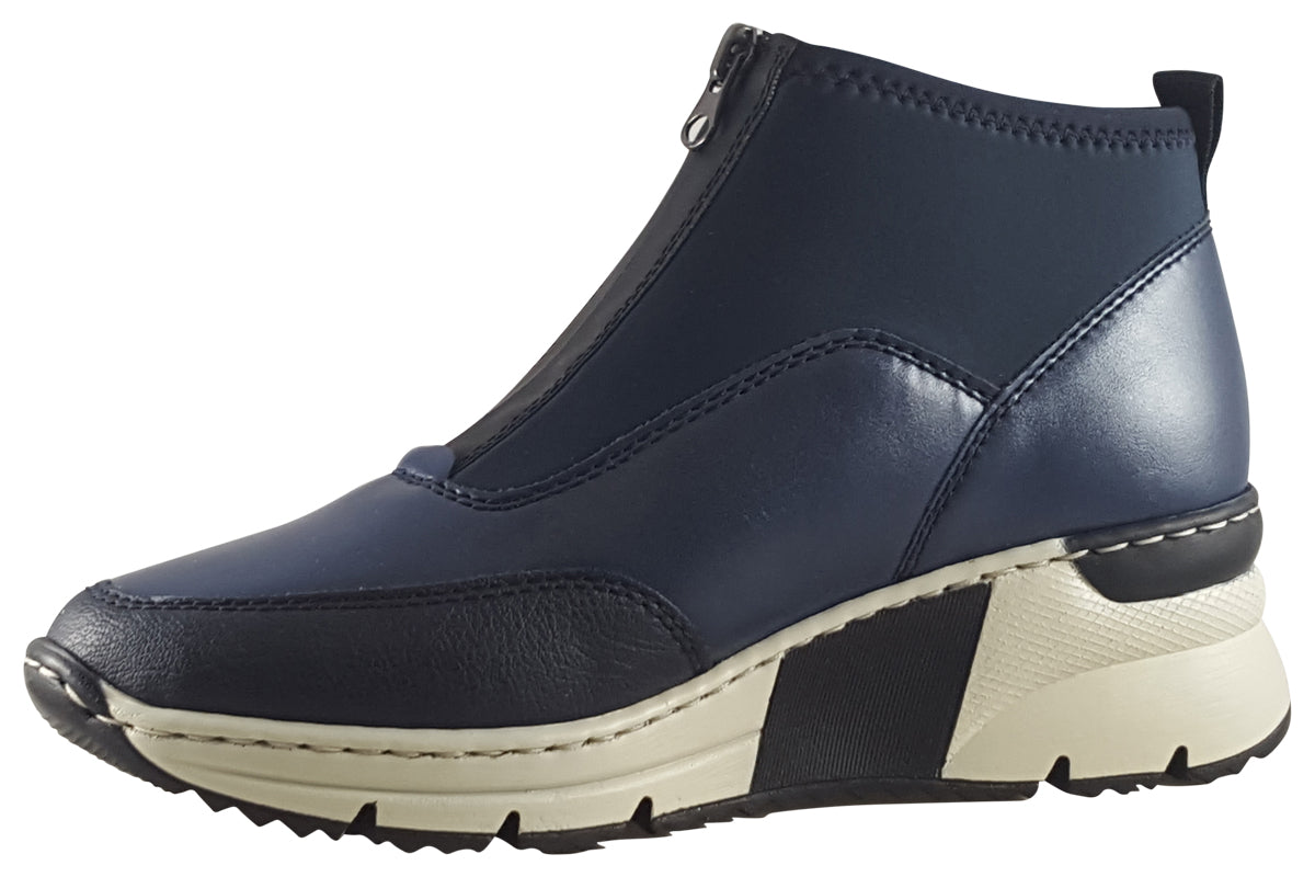 rieker mandy n6352 navy womens boots left