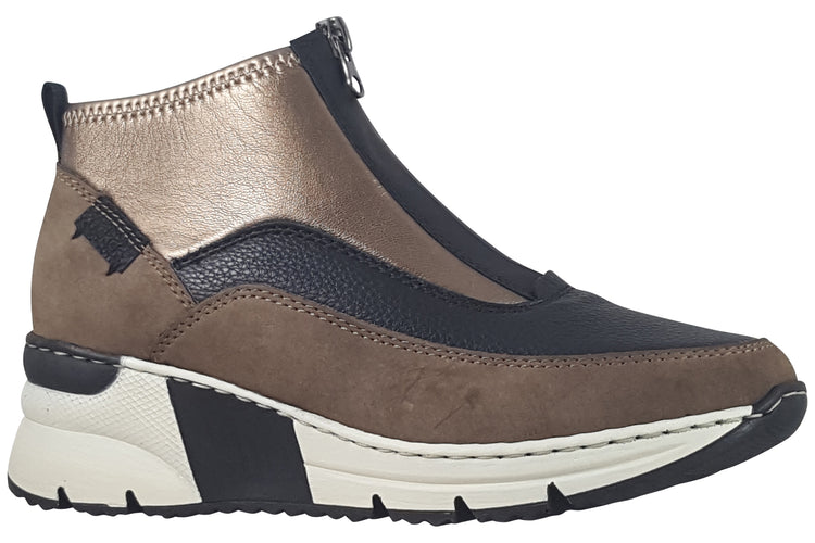 Rieker Mandy N6352 Bronze Womens Boots