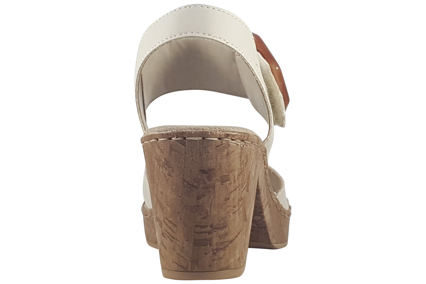 rieker mel off white womens sandals back