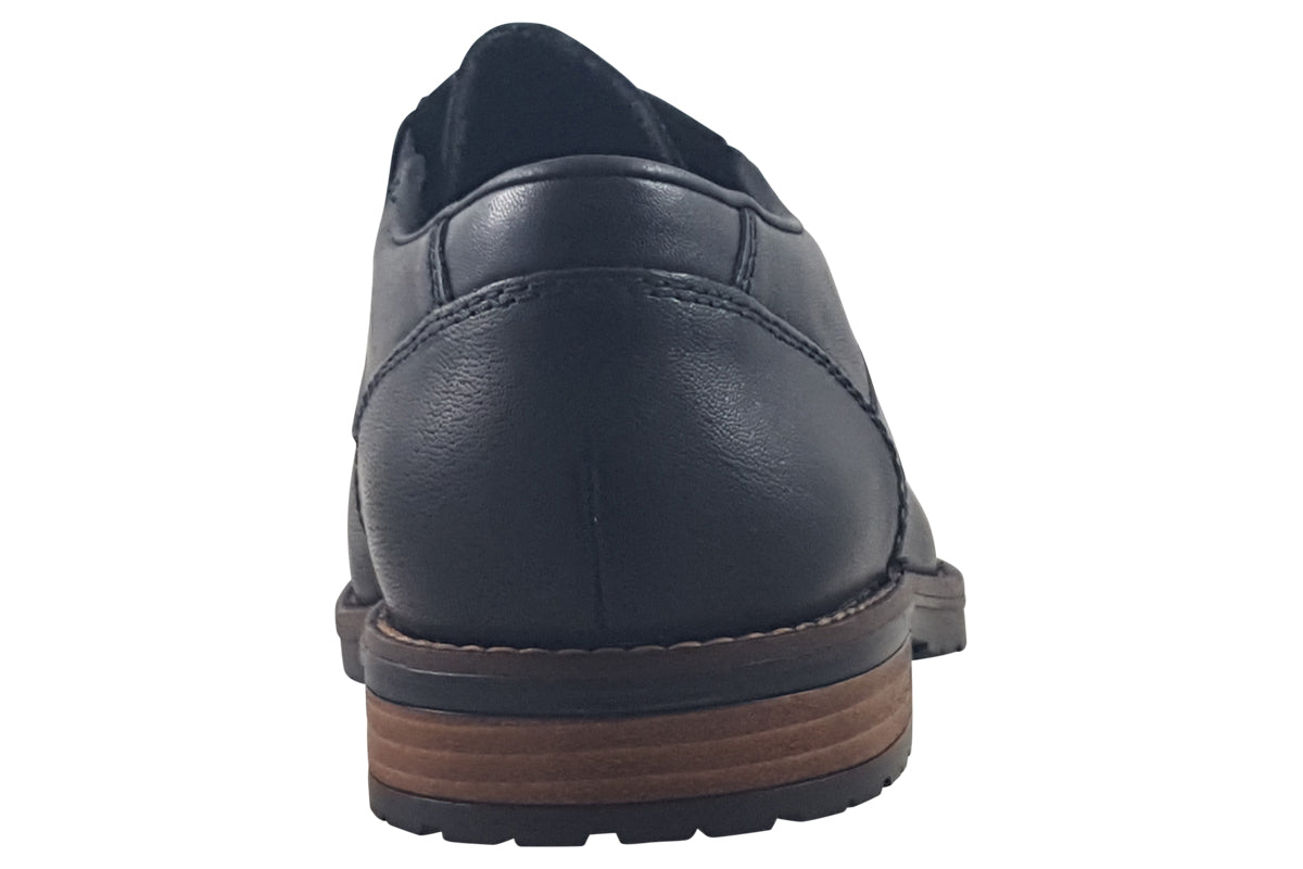 rieker milan black mens shoes back