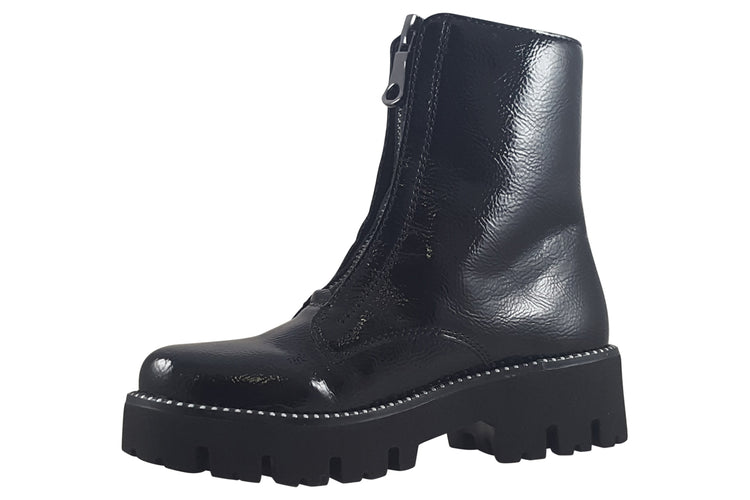 Rieker Monet Y3351-00 Black Patent Womens Boots