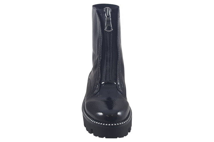 Rieker Monet Y3351-00 Black Patent Womens Boots