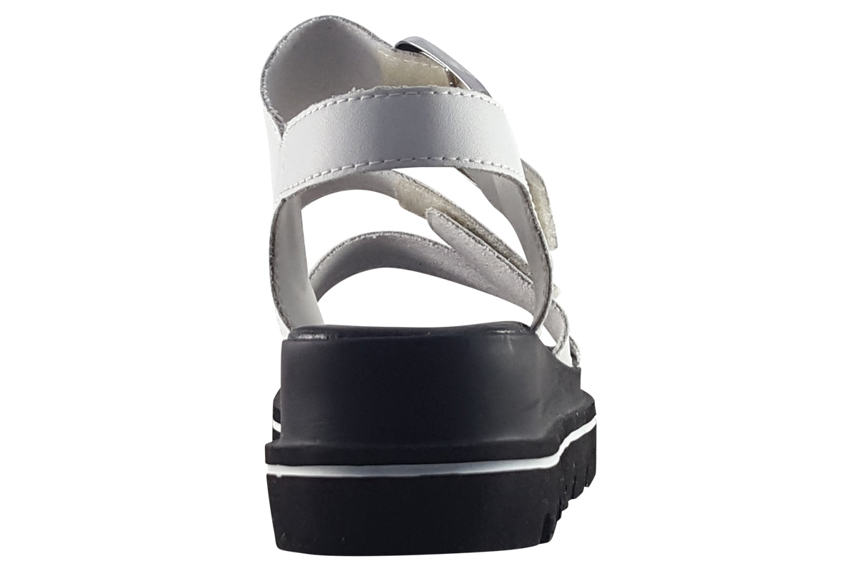 rieker moth white womens sandals back