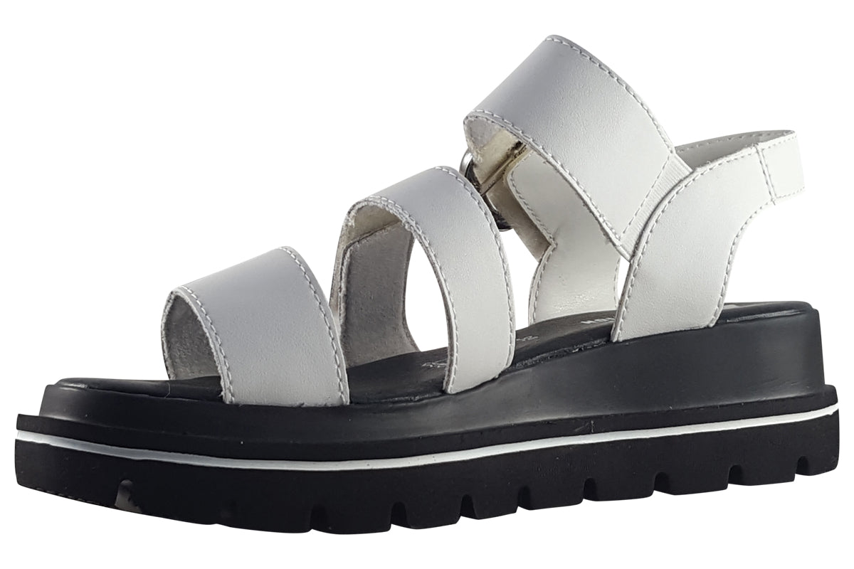 rieker moth white womens sandals left
