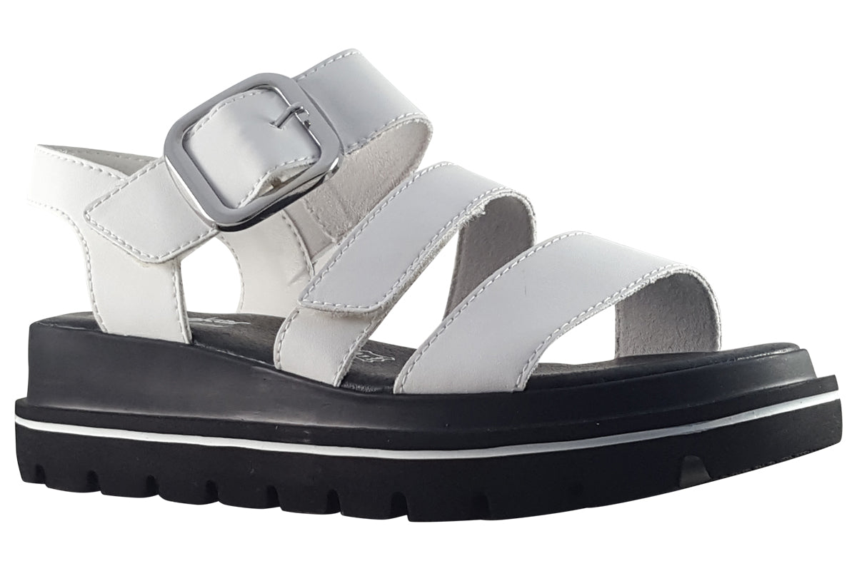rieker moth white womens sandals right