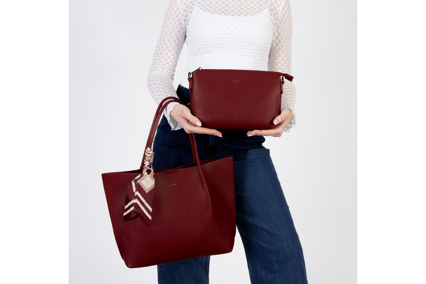 Rieker Mullin Bag H1399-35 Burgundy Womens Bags